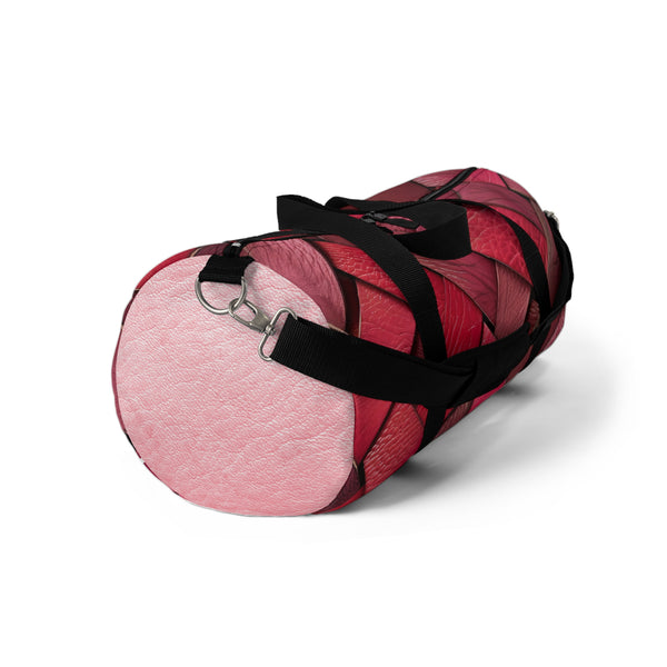 Pink Plat Faux Leather Women's' Duffel Gym Bag