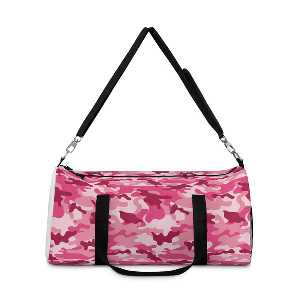 Pink Camouflaged Duffel Gym Bag