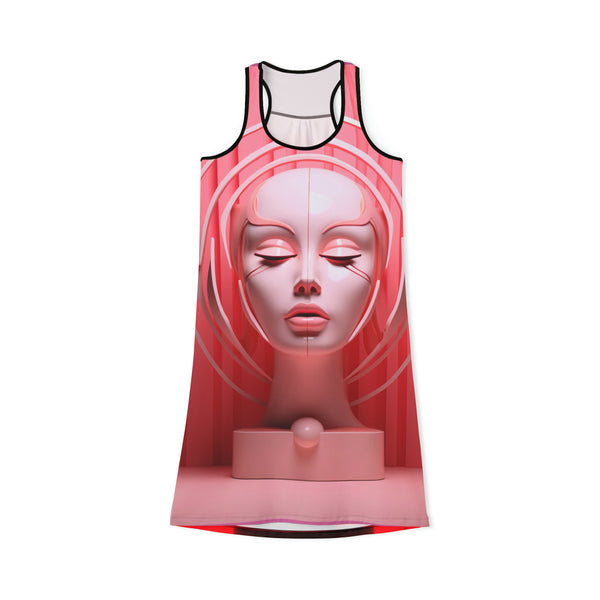 3D Face Art Women's Racerback Dress