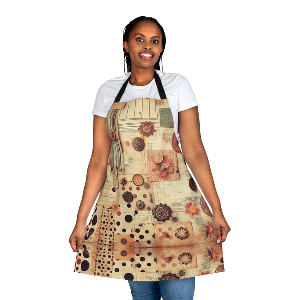 Vintage Polka Dots Apron, 5-Color Straps
