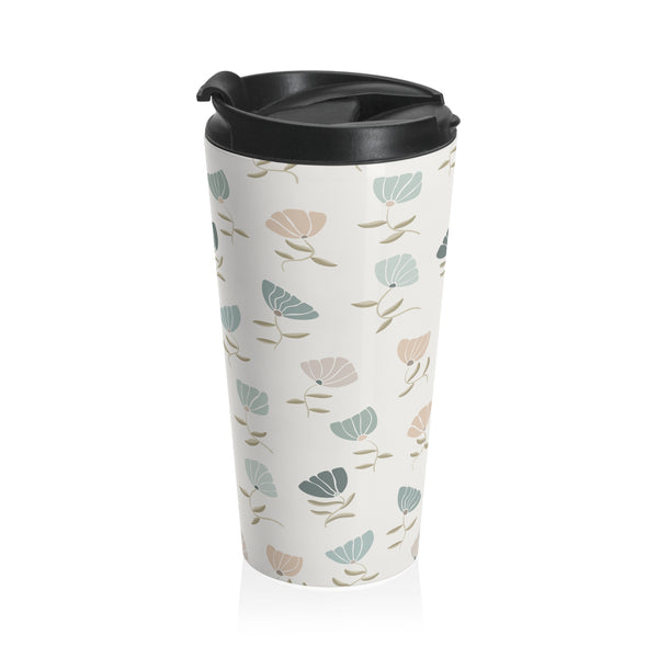 Flower Stainless Steel Travel Mug 15 oz.