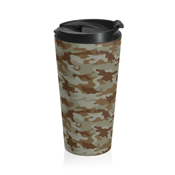 Camo Stainless Steel Travel Mug 15 oz.