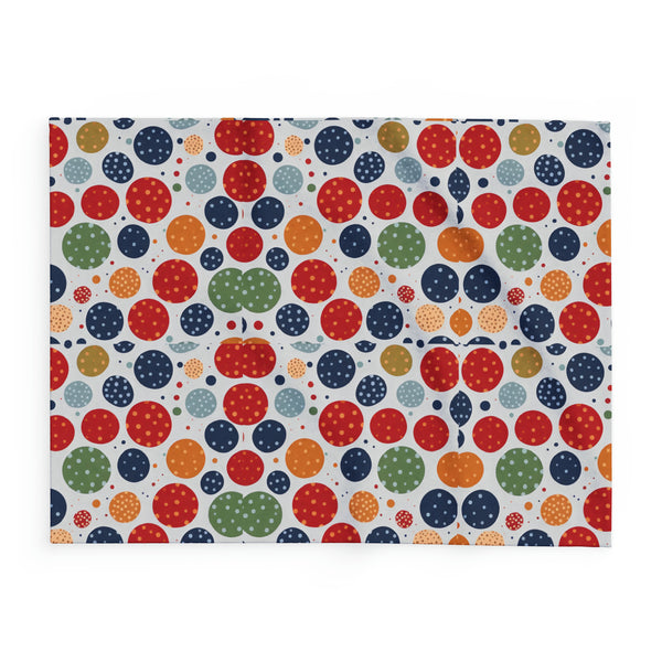 Bright Polka Dots Arctic Fleece Throw Blanket