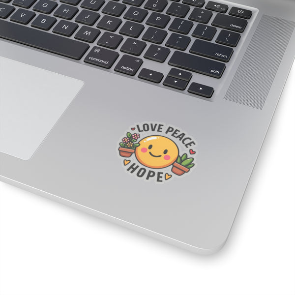 Love, Peace & Hope Kiss-Cut Stickers