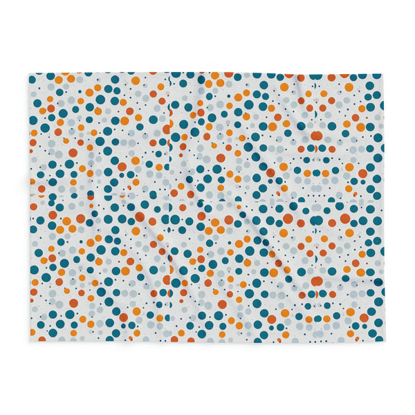 Spring Polka Dots Arctic Fleece Throw Blanket