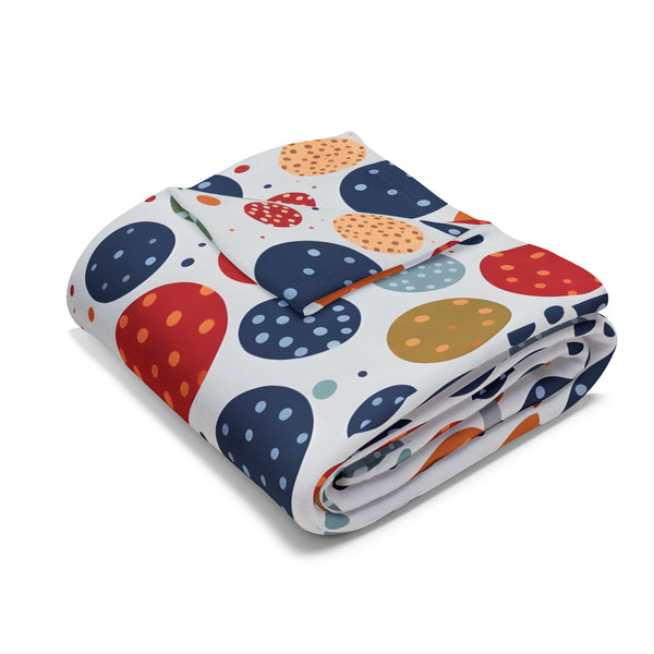 Bright Polka Dots Arctic Fleece Throw Blanket