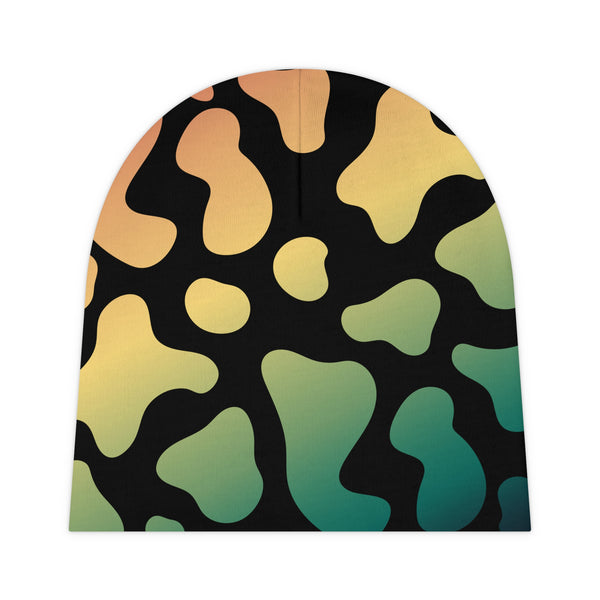 Dazzy Cow Print Black Woman Beanie Hat