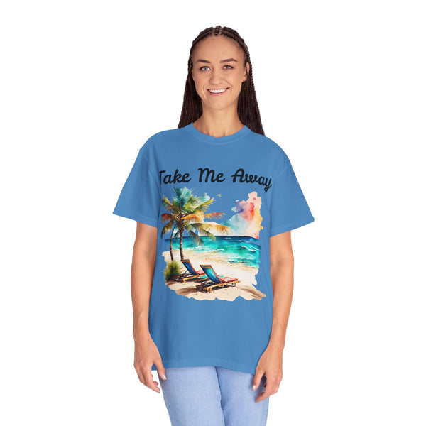 Take Me Away Plus Size Woman Garment-Dyed T-shirt