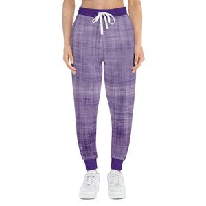 Purple Denim Athletic Woman Joggers