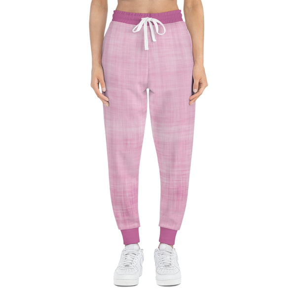 Pink Denim Athletic Woman Joggers