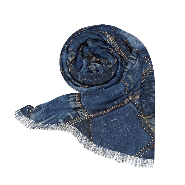 Denim Patch Light Woman Scarf