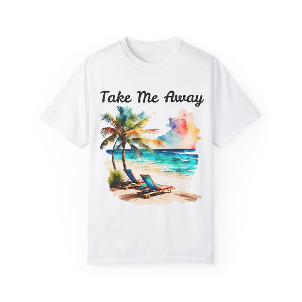 Take Me Away Plus Size Woman Garment-Dyed T-shirt