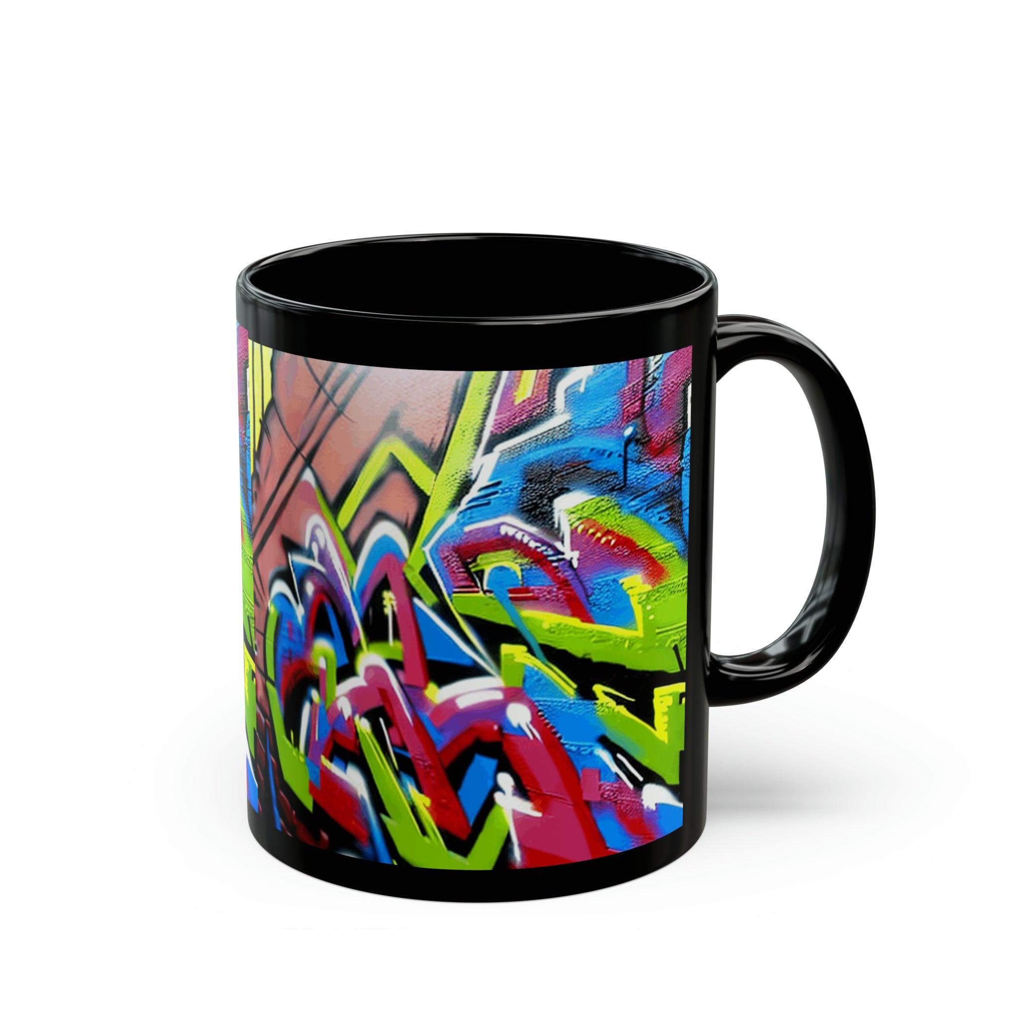 Brooklyn Graffiti Black Mug (11oz)