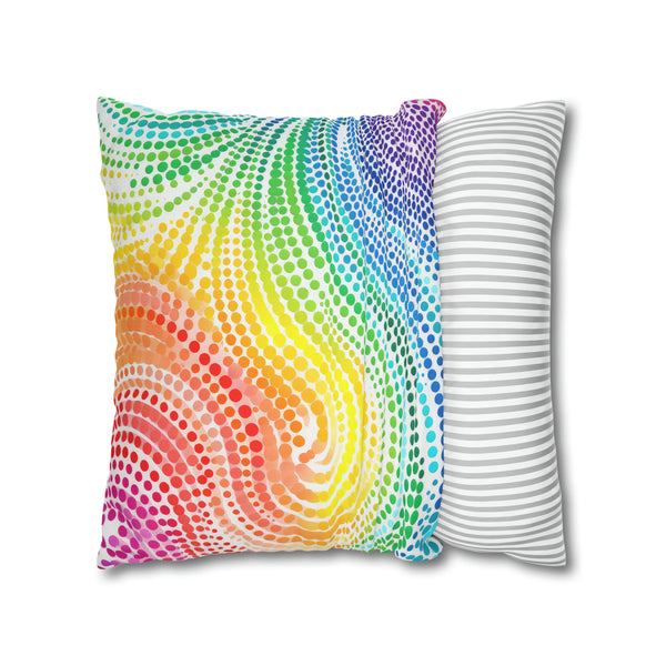 Swirl Spun Polyester Square Throw Pillowcase