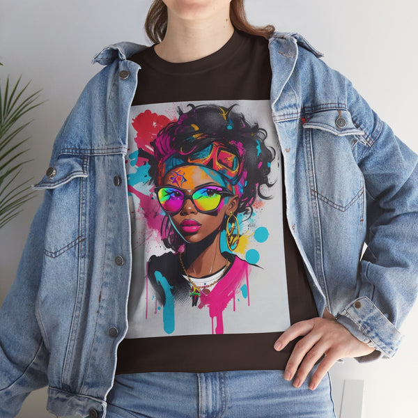 "Black Women" Woman Crewneck T-Shirt: Focus on the Good - Unisex Heavy Cotton Tee