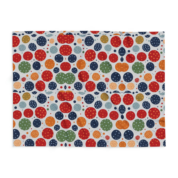 Bright Polka Dots Arctic Fleece Throw Blanket