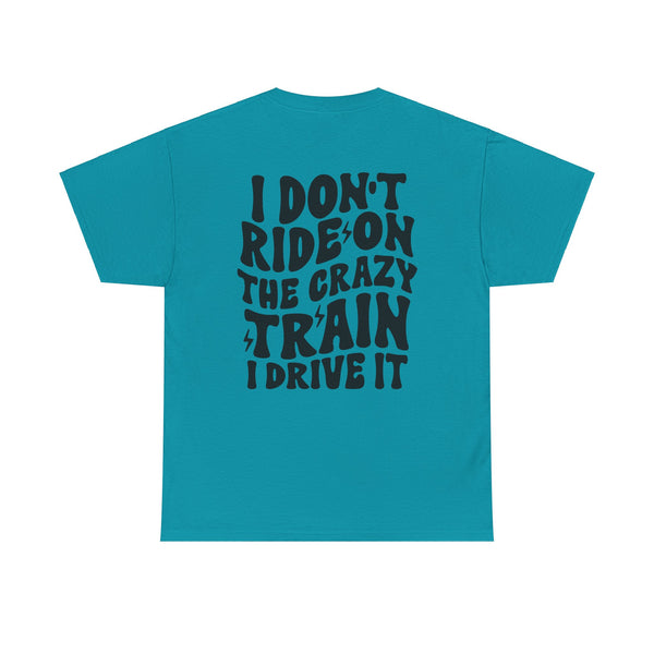 Ride the Train Women Heavy Cotton Tee T-Shirt