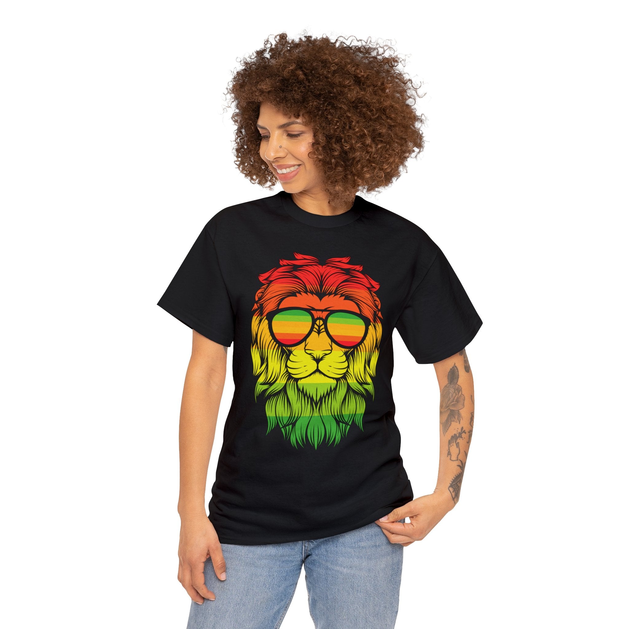 Rasta Lion Unisex Heavy Cotton Tee