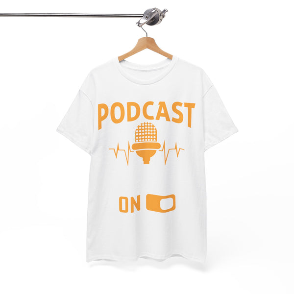 Podcast Mode On Plus Size Woman Heavy Cotton Tee