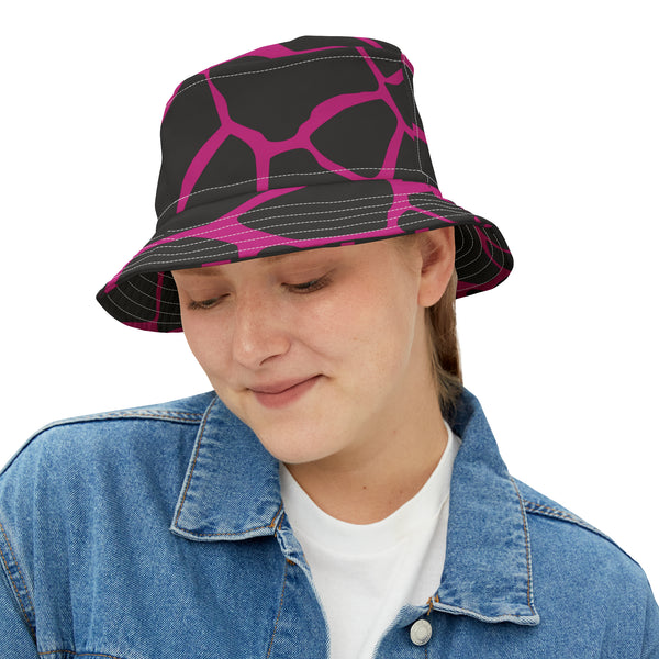 Pink Cow Print Woman's Bucket Hat