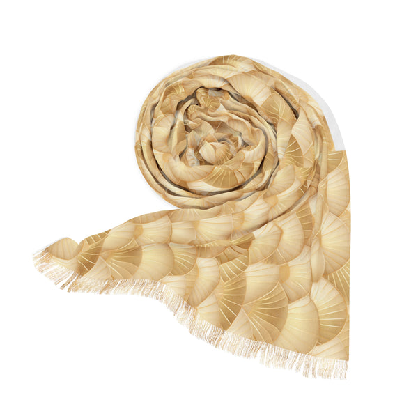 Gold Shells Light Woman Scarf