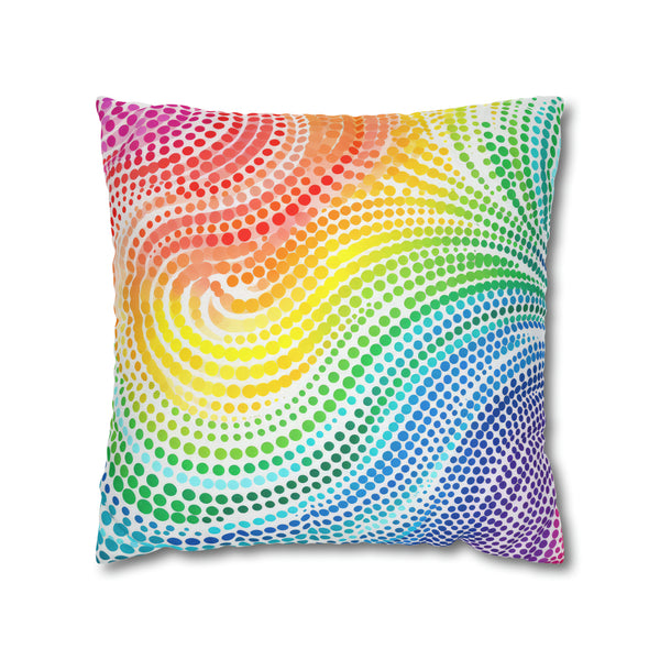 Swirl Spun Polyester Square Throw Pillowcase