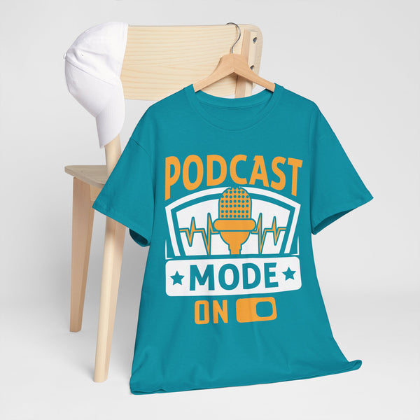 Podcast Mode On Plus Size Woman Heavy Cotton Tee