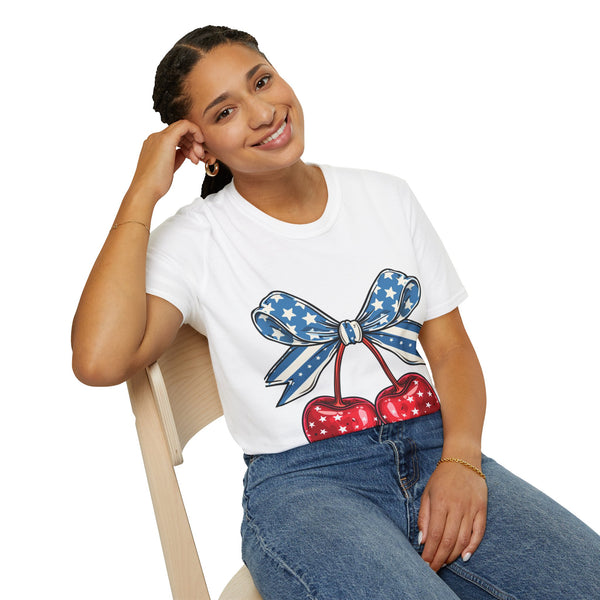 4th of July Woman  Softstyle T-Shirt Tee