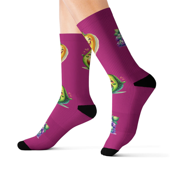 Kawaii Fruit Food  Sublimation Woman Socks