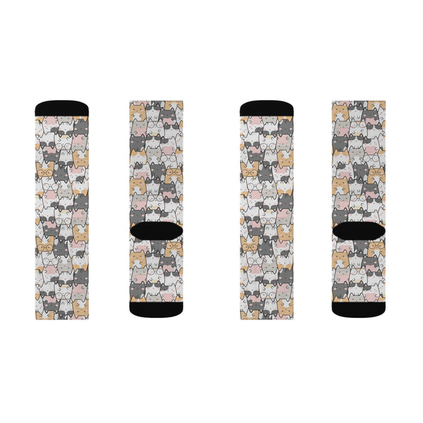 Group Cat Sublimation Woman Socks