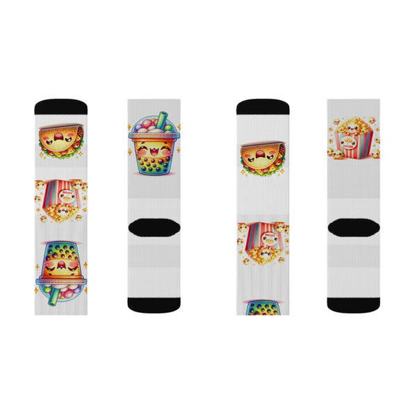 Kawaii Comfort Food Sublimation Woman Socks