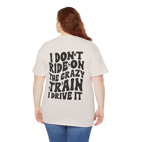 Ride the Train Women Heavy Cotton Tee T-Shirt