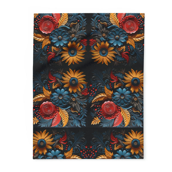 3D Flower 2.0 Arctic Fleece Throw Blanket