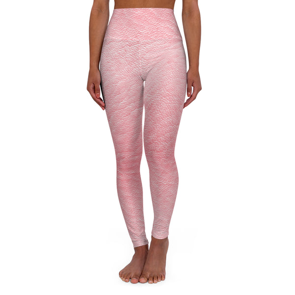 Pink Faux Leather High Waisted Yoga Leggings