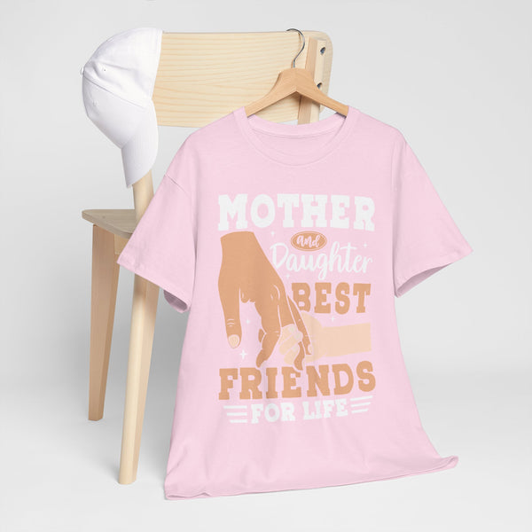 "Mom & Daughter Best Friends" Plus Size Women Heavy Cotton Tee T-Shirt