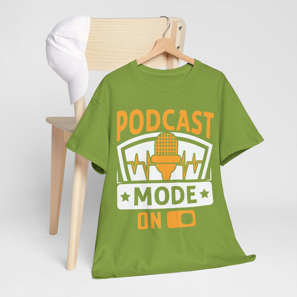 Podcast Mode On Plus Size Woman Heavy Cotton Tee