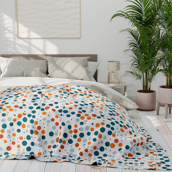 Spring Polka Dots Arctic Fleece Throw Blanket