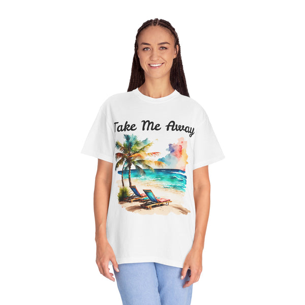 Take Me Away Plus Size Woman Garment-Dyed T-shirt