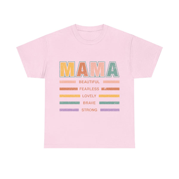 "Mama is Beautiful" Plus Size Women Heavy Cotton Tee T-Shirt