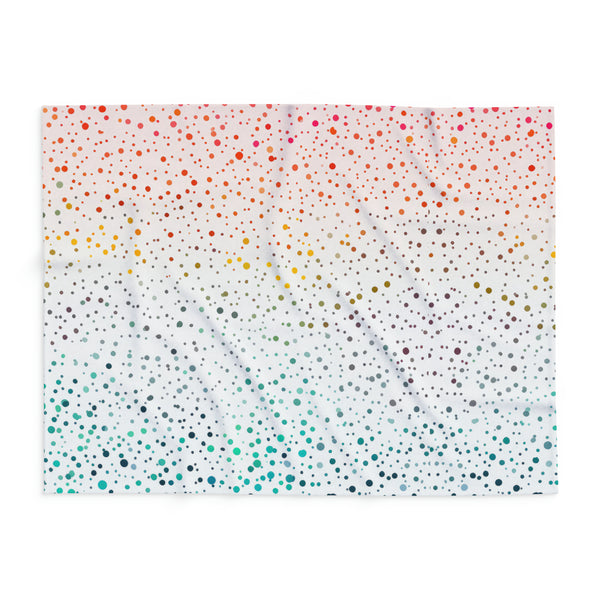 Polka Dots Arctic Fleece Throw Blanket