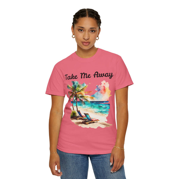 Take Me Away Plus Size Woman Garment-Dyed T-shirt