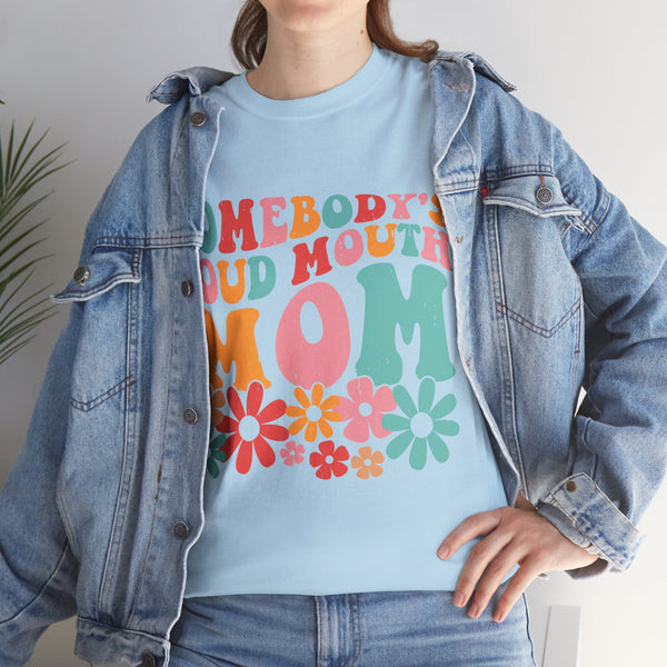 "Somebody Loud Mouth Mama" Plus Size Women Heavy Cotton Tee T-Shirt