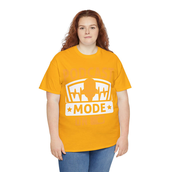 Podcast Mode On Plus Size Woman Heavy Cotton Tee