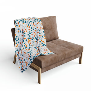 Spring Polka Dots Arctic Fleece Throw Blanket