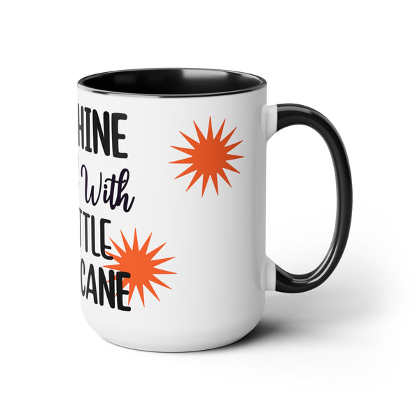 "Sunshine Mixed With A Little Hurricane" Mother's Day Two-Tone Coffee Mugs Cup, 15oz