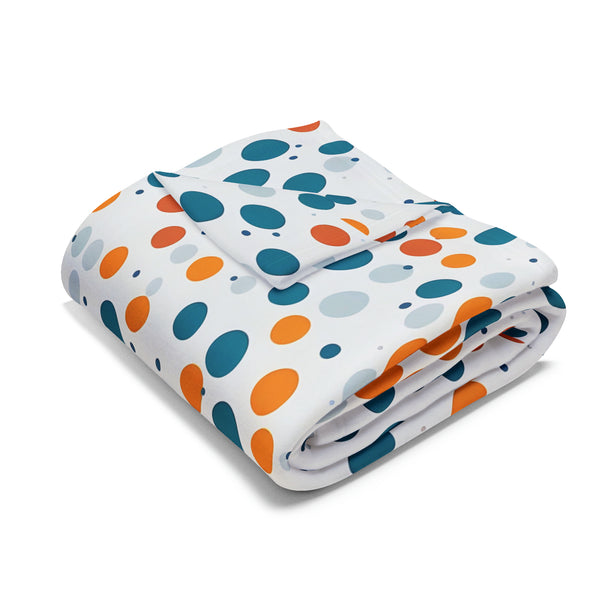 Spring Polka Dots Arctic Fleece Throw Blanket