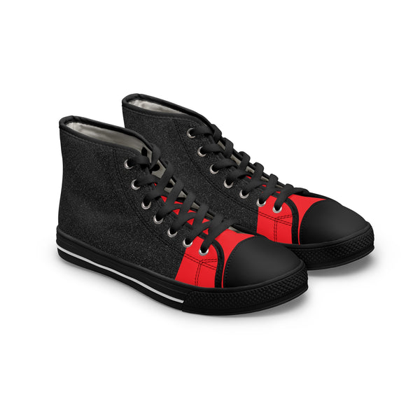 Red /Black Women's High Top Sneakers