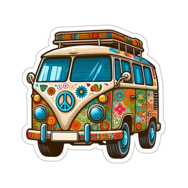 Hippie Van Kiss-Cut Stickers