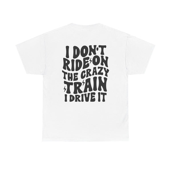 Ride the Train Women Heavy Cotton Tee T-Shirt