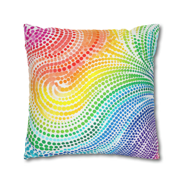 Swirl Spun Polyester Square Throw Pillowcase